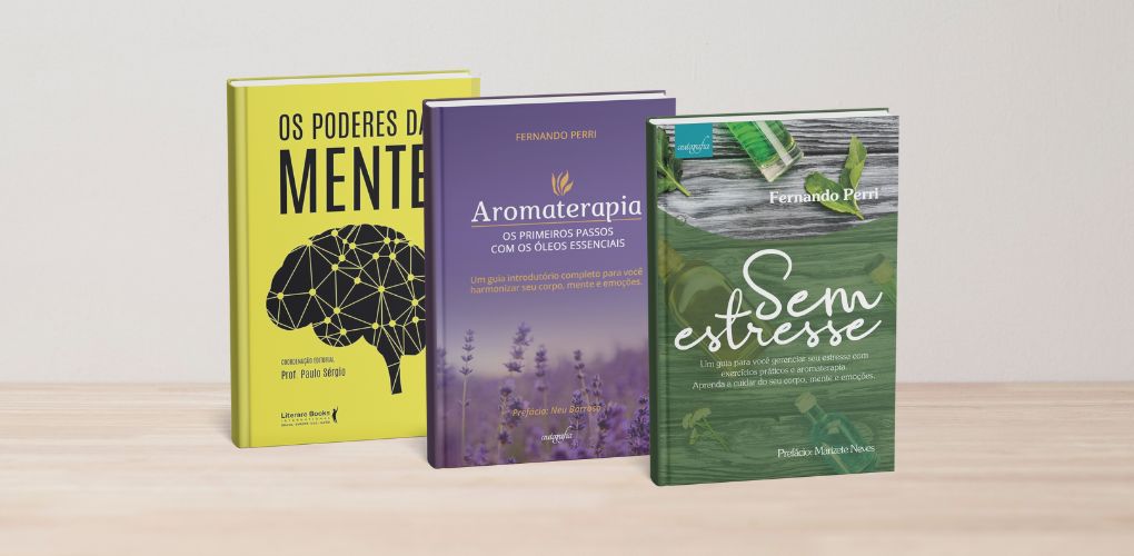 livros de fernando perri, aromaterapia primeiros passos, os poderes da mente e sem estresse.